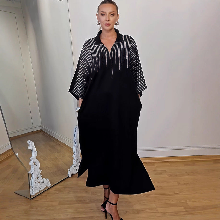 Autumn Printed Loose Women Wear Long Sleeve Dress Bella Mia