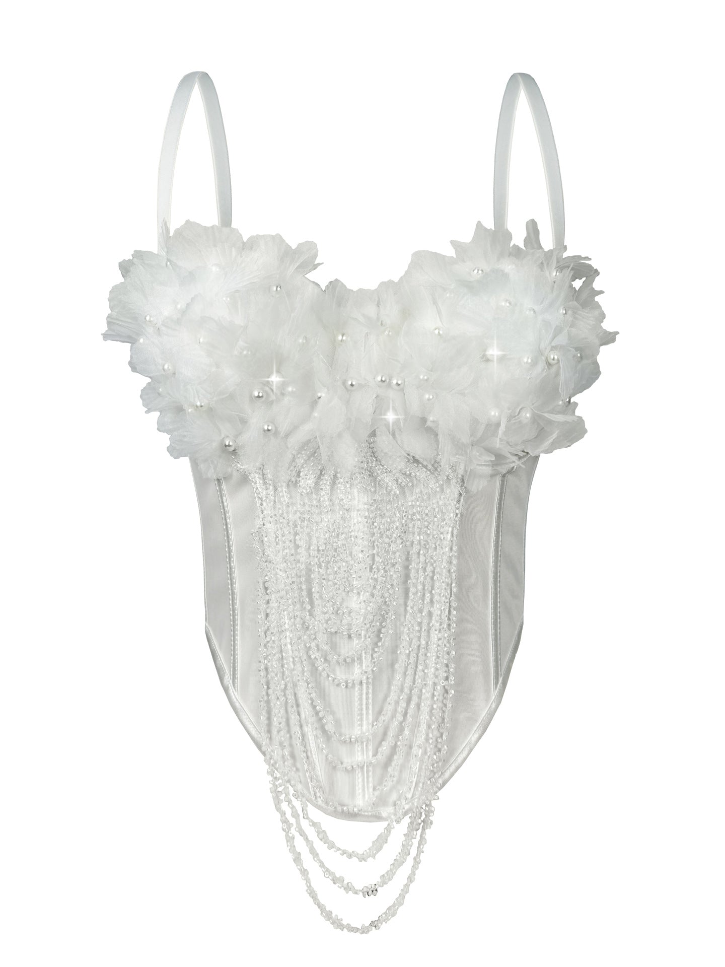 Arrival Handmade Floral Tassel Suspender Vest Sexy Backless Tube Top Outer Wear Boning Corset Corset Body Shaping Bella Mia