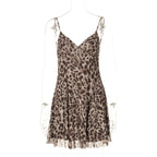 Summer Women Clothing Sexy Sexy V neck Mesh Printing Slip Dress Bella Mia