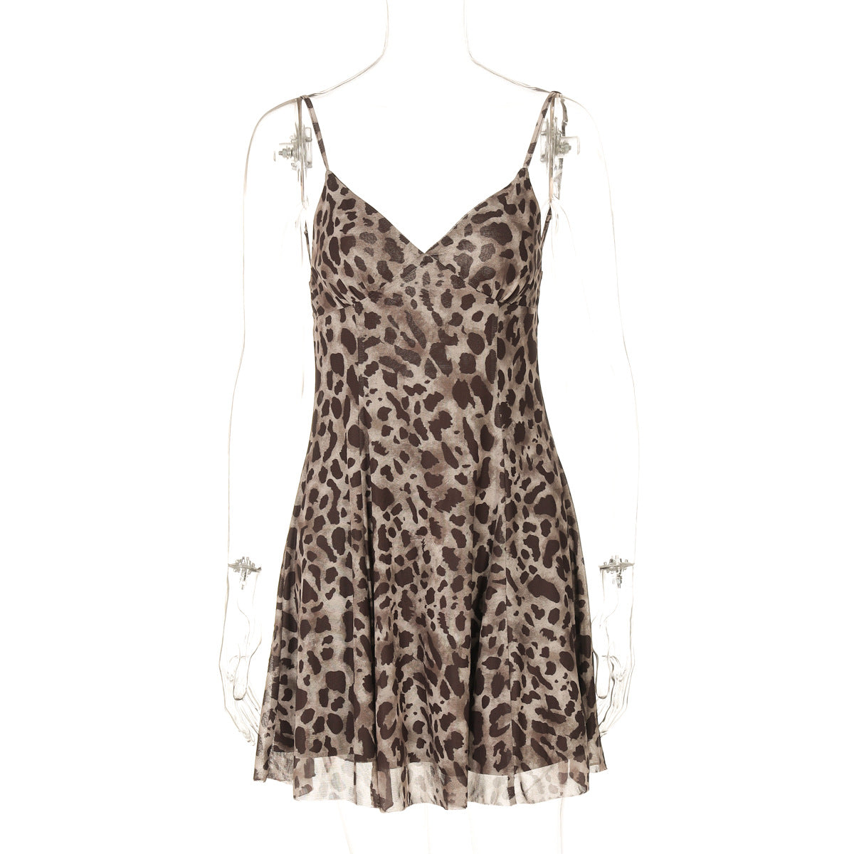 Summer Women Clothing Sexy Sexy V neck Mesh Printing Slip Dress Bella Mia
