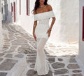 Solid Color Sexy Knitted Hollow Out Cutout Beach Cover up Bikini Swimsuit Beach Women