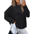 Autumn Winter Women round Neck Loose Winter Twisted round Neck Vintage Sweater Bella Mia
