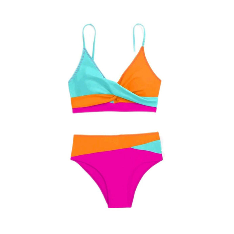 Color Matching Bikini Split Swimsuit Women Beach Spring Swimsuit Bikini Bella Mia