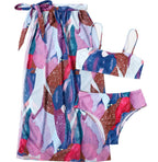 Mesh Women Triangle Bikini Three-Piece Set Printing Sexy Split Swimsuit Bella Mia