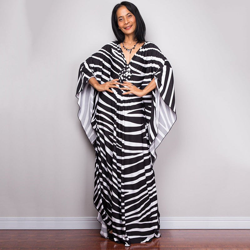 Beach Dress Loose Seaside Vacation Sun Protection Robe Beach Cover Up Swimsuit Outwear Women