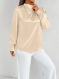 Women Clothing Summer Satin Shirt Women Shirt Light Transparent Satin Top Bella Mia