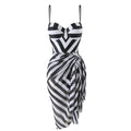 Bikini Swimsuit Geometric Abstract Printed Steel Bracket Push up Swimsuit Bella Mia