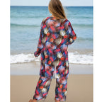 Four Piece Set Women Swimsuit Long Sleeve Blouse Sun Protective Pants Bikini Bella Mia