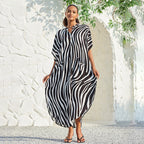 Rayon Breasted Shirt Beach Cover up Long Vacation Dress Swimsuit Outwear Blouse Bella Mia