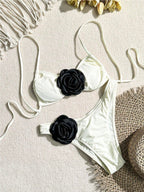 Three Dimensional Floral Sexy Bikini Swimsuit Women Vacation Beach Bikini Swimsuit Bella Mia