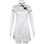 Summer Sexy High Waist Slimming Tight Improved Frog Buckle Dress Split Retro Cheongsam Bella Mia