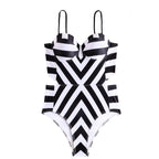 Bikini Swimsuit Geometric Abstract Printed Steel Bracket Push up Swimsuit Bella Mia