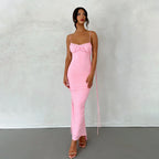 Women Sexy Dress Sexy Backless Pleated Dress Evening Dress Sleeveless Strap Dress for Women Bella Mia