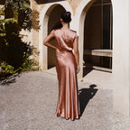 Women Dress Solid Color V neck Sexy Long Fishtail Dress Bella Mia