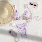 Split Printed Swimsuit Ladies Belt Chest Pad Sexy Bikini Floral Bikini Swimsuit Bella Mia