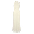 Pearl Tassel off the Shoulder Fishtail Dress Heavy Industry Beads Slim Slimming Dinner Dress for Women