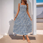 Summer Printed Suspender Sweet Floral Backless Dress Bella Mia