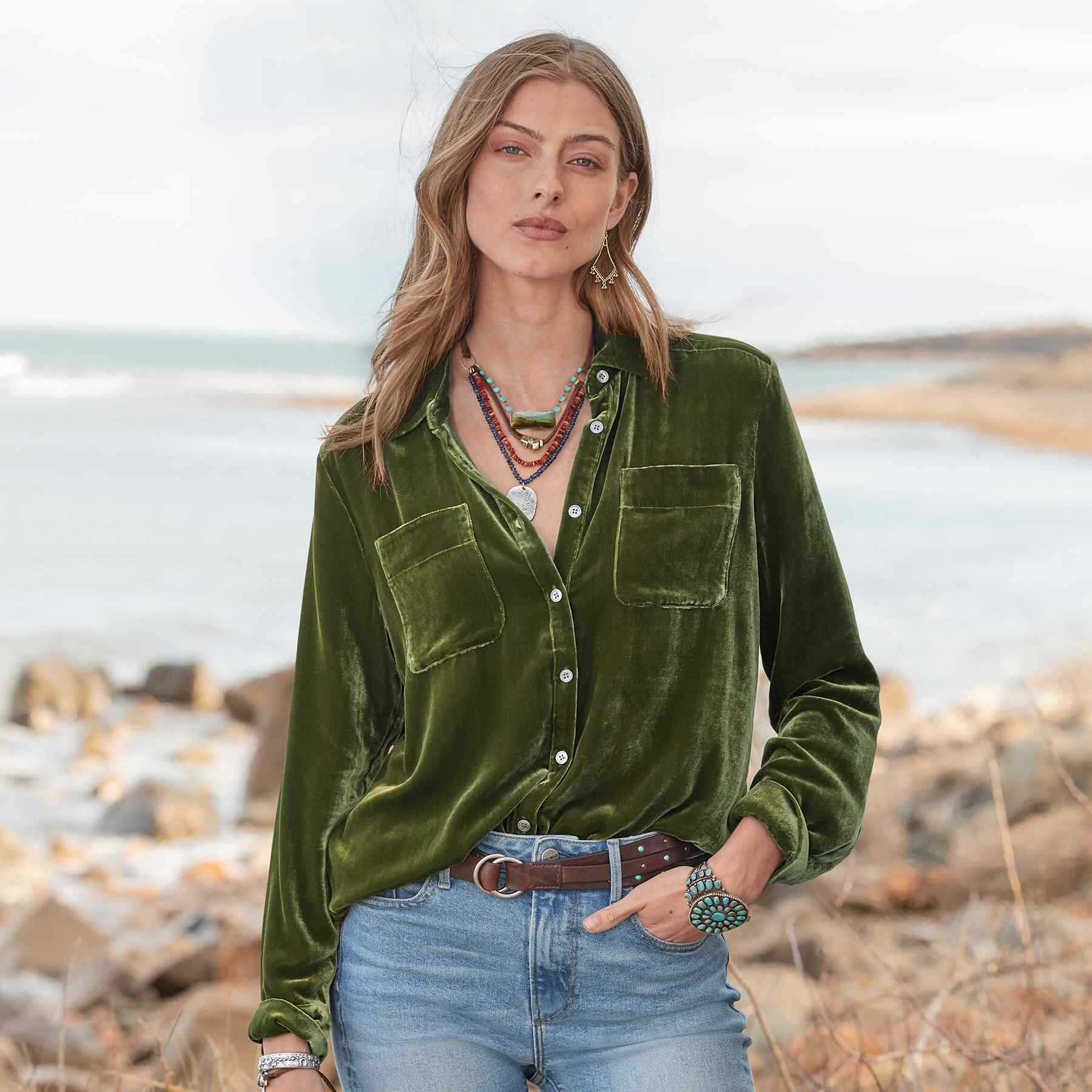 Pleuche Shirt Women Long Sleeve All Match Velvet Top Loose Fitting Underwear Blouse Bella Mia