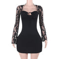 Autumn Elegant Sexy Slim Lace Long Sleeve Hip Wrapped Dress Women Bella Mia