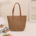 Simple Shoulder Large Capacity Straw Bag Women Summer Straw Bag Woven Bag Seaside Vacation Beach Bag Rattan Weave Bag Bella Mia