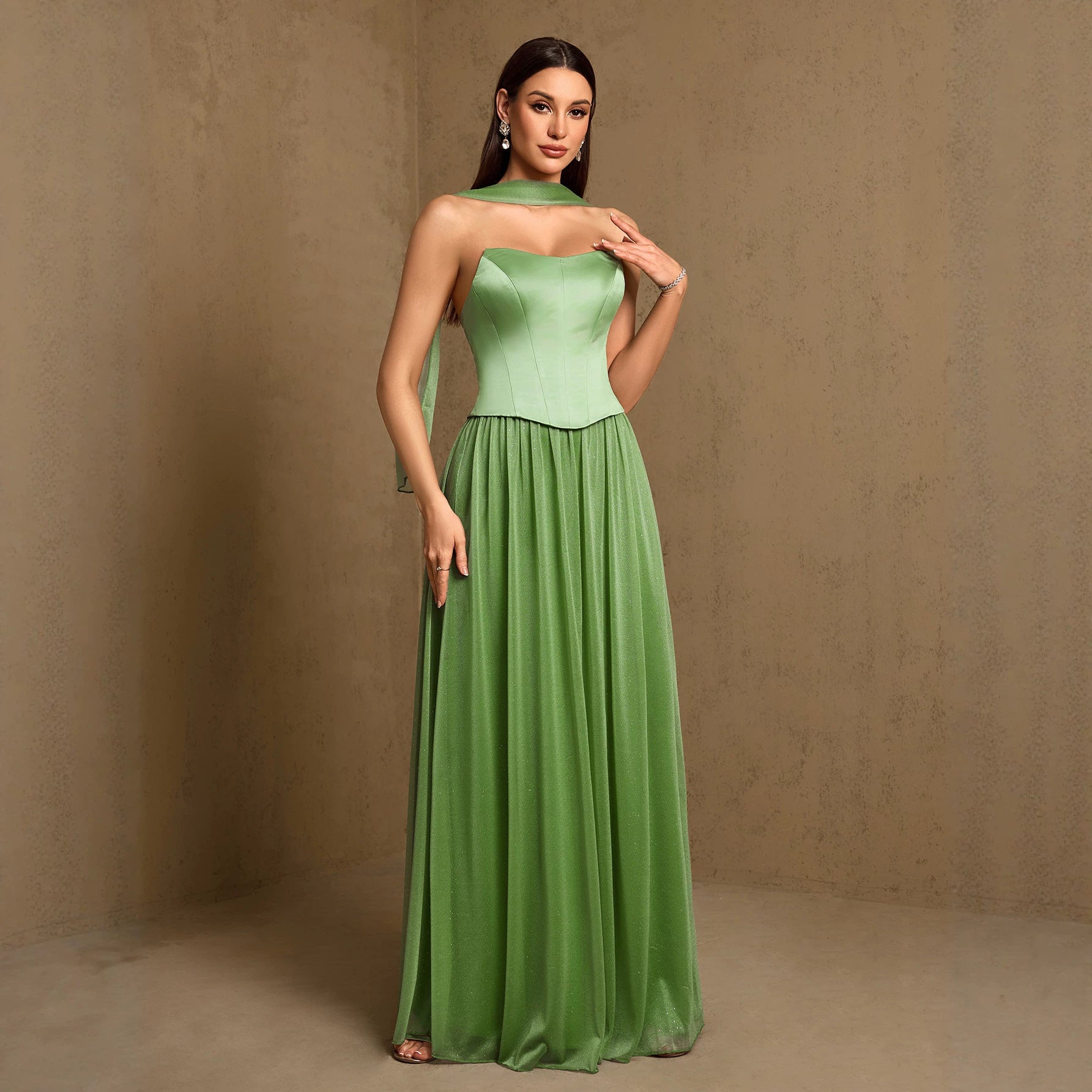 Shiny Backless Adjustable Cross Strap Swing Strap Dress Summer Island Vacation Beach Dress