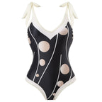 Sexy Swimsuit Women Conservative Cover Belly Lace Up Swimsuit Spring Chiffon Beach Skirt Set Bella Mia