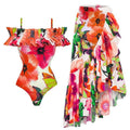 Sexy Swimsuit Retro Spring Swimsuit Bikini Chiffon Beach Skirt Set Bella Mia