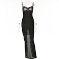 Autumn Sexy Suspender Tight Dress Lace Backless Split Polka Dot Dress Bella Mia