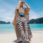Printed Robe Seaside Holiday Sun Protection Shirt Beach Dress Bikini Swimsuit Blouse Outer Wear Bella Mia