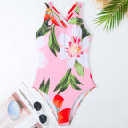 Solid Color One Piece Wome Swimwear Set French Retro Covering Belly Thin Swimming Bella Mia