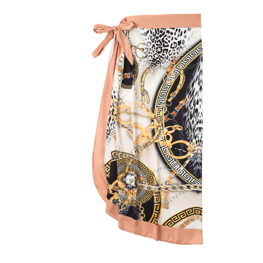 Two Piece Set Swimsuit Multi Color Printed Mesh Maxi Dress Conservative Women Swimsuit Bella Mia