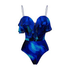 Blooming Ruffled One Piece Swimsuit Women Vacation Suit Beach Bella Mia