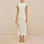 Sexy Lightly Mature Sexy Backless Dress Autumn French Waist Dress Women Bella Mia