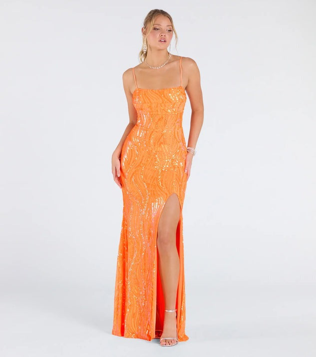Dress Sexy Sling Backless High Slit Sequ Socialite Dress Bella Mia