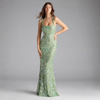 Women Dress Spring Summer Sexy Strap Backless High Slit Socialite Dress Bella Mia