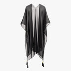 Seaside Blouse See Through Sexy Tassel Thin Cape Solid Color Travel Sun Protection Cardigan