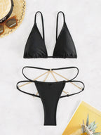 Women Swimsuit Sling Split Sexy Chain T Back Bikini Bella Mia