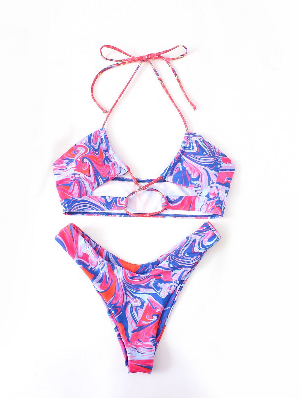 Arrival Women Seperated Swimwear Graffiti Printing Backless Swimsuit Bikini Bikini Bella Mia