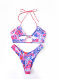 Arrival Women Seperated Swimwear Graffiti Printing Backless Swimsuit Bikini Bikini Bella Mia