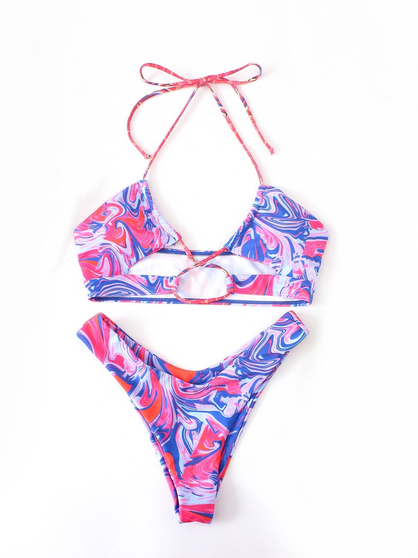 Arrival Women Seperated Swimwear Graffiti Printing Backless Swimsuit Bikini Bikini Bella Mia
