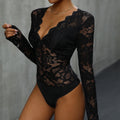 Fall Women Clothing Solid Color Long Sleeve Lace Stitching One Piece Bella Mia