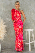 Women Clothing Summer Elegant Slim Sleeveless Three Dimensional Floral Sexy Dress Bella Mia