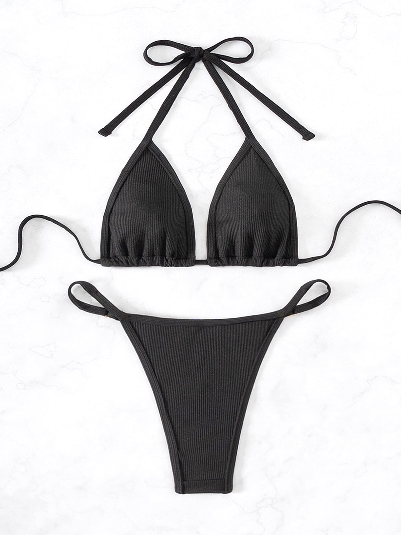 Split Swimsuit Simple Type Sexy Lace up Bikini Triangle Bag Ornament Women Bella Mia