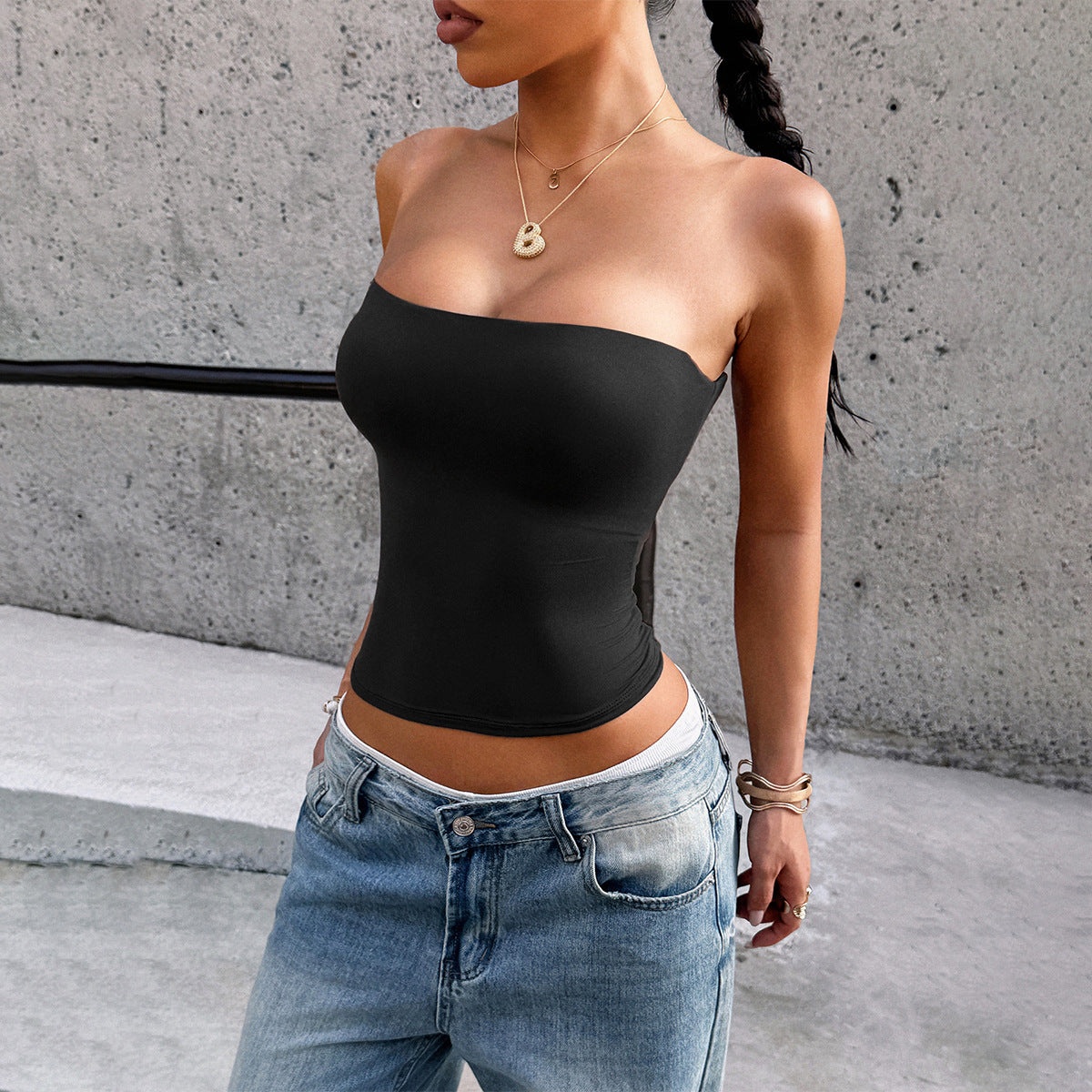 Women Clothing Summer Sexy Tube Top Vest Bella Mia