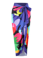Two Piece Set Swimsuit Cross Belly Covering Printed Backless Sheath Dress Swimsuit Bella Mia