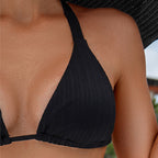 Solid Color Bikini Sexy Swimsuit Halter Backless Bikini Swimsuit Bella Mia
