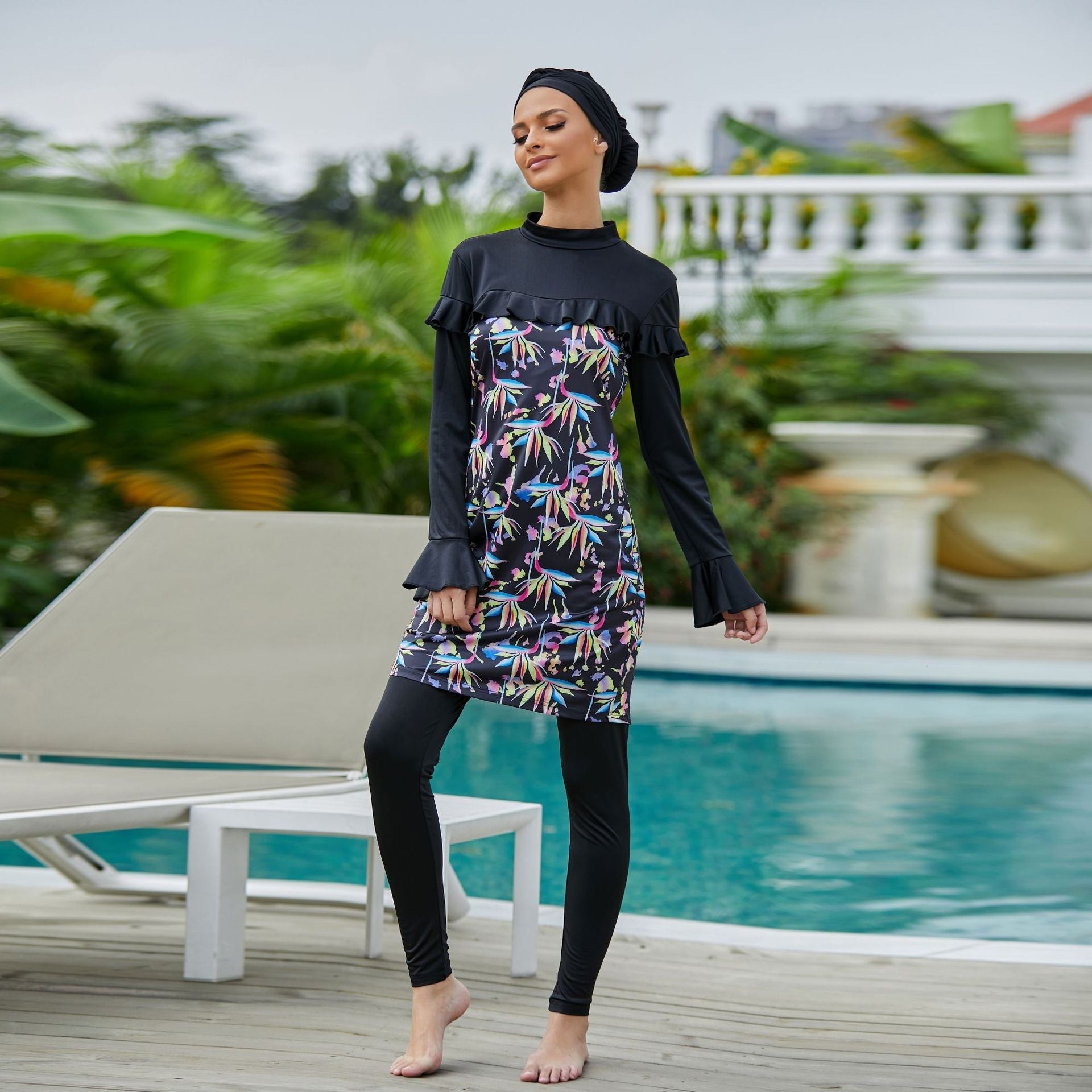 Printed Three-Piece Swimsuit Muslim Bella Mia