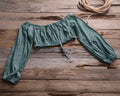 Solid Color Slubbed Fabric Sexy Top Handmade Beach Lotus Dress