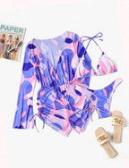 Swimwear One Piece Long Sleeves Mesh Outerwear Bikini Three Piece Swimsuit Women Bikini Bella Mia