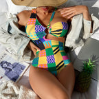 Swimwear Beach Print Swimsuit Conservative Swimsuit Belly Covering Women Swimwear Bella Mia